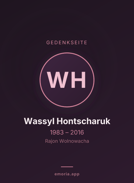 Gedenkportrait von Wassyl Hontscharuk