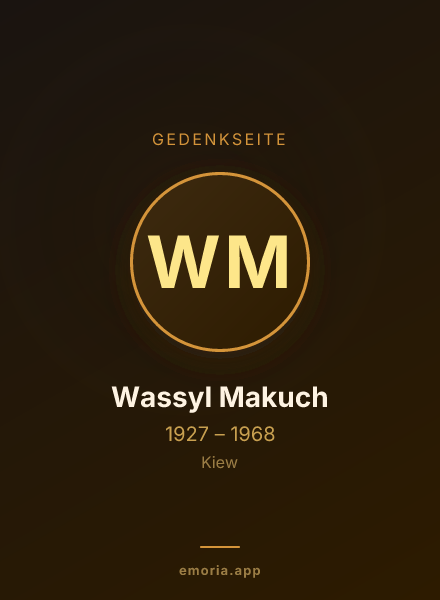 Gedenkportrait von Wassyl Makuch