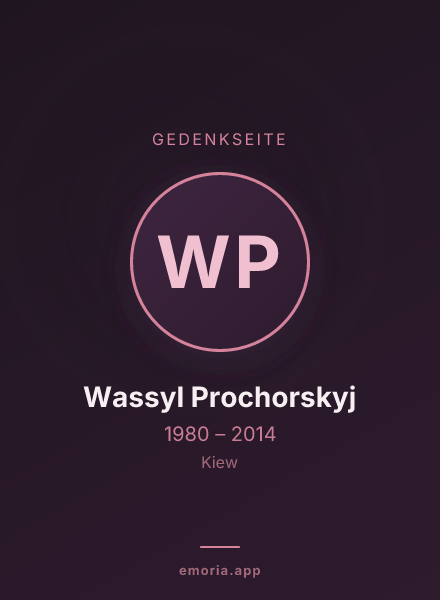 Gedenkportrait von Wassyl Prochorskyj