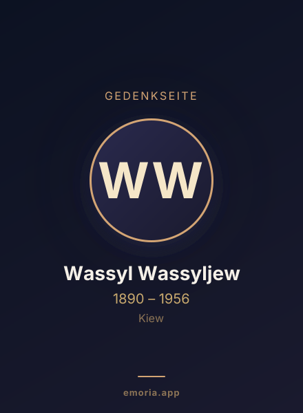 Gedenkportrait von Wassyl Wassyljew
