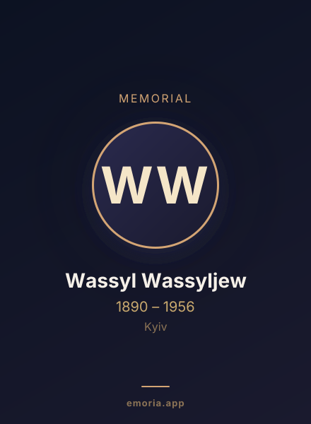 Memorial portrait of Wassyl Wassyljew