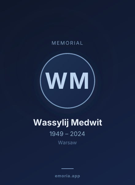 Memorial portrait of Wassylij Medwit