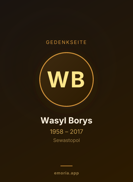 Gedenkportrait von Wasyl Borys