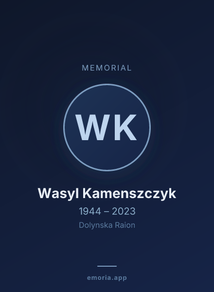 Memorial portrait of Wasyl Kamenszczyk