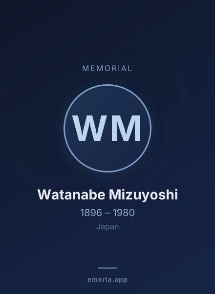 Memorial portrait of Watanabe Mizuyoshi