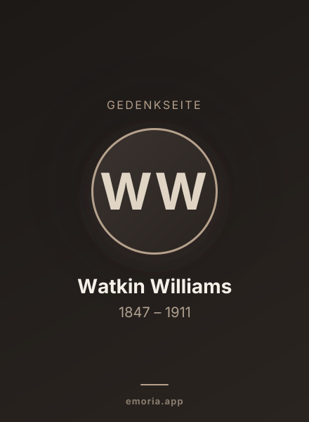 Gedenkportrait von Watkin Williams