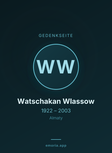 Gedenkportrait von Watschakan Wlassow