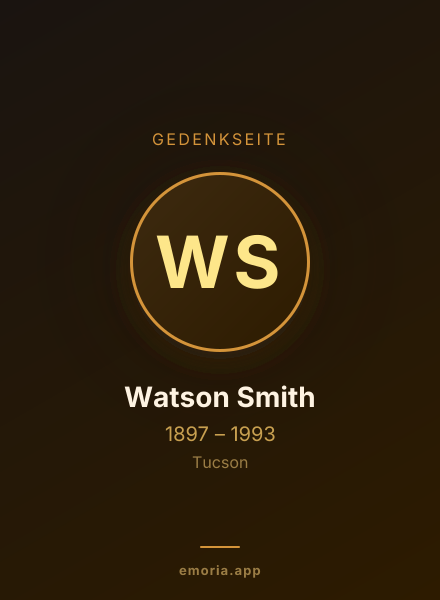 Gedenkportrait von Watson Smith