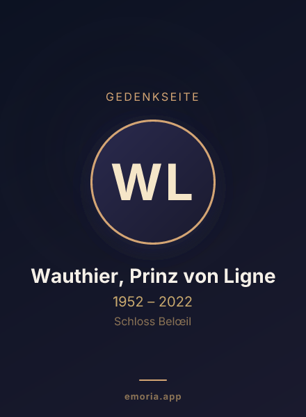 Gedenkportrait von Wauthier, Prinz von Ligne