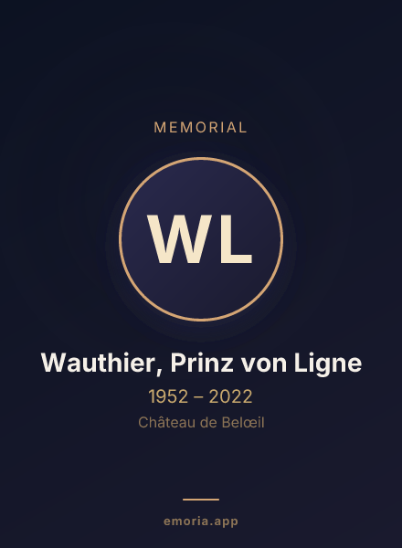 Memorial portrait of Wauthier, Prinz von Ligne
