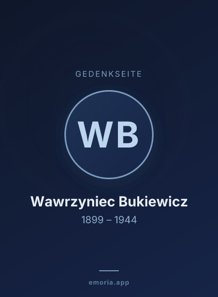 Gedenkportrait von Wawrzyniec Bukiewicz