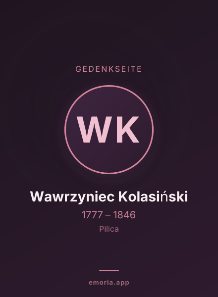 Gedenkportrait von Wawrzyniec Kolasiński