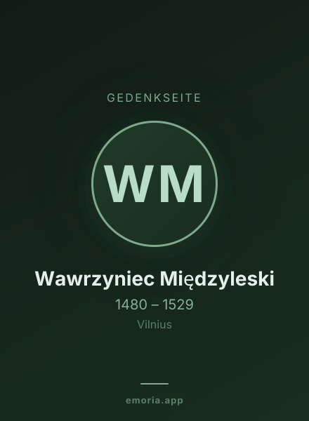 Gedenkportrait von Wawrzyniec Międzyleski