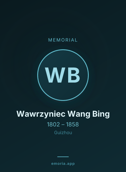 Memorial portrait of Wawrzyniec Wang Bing