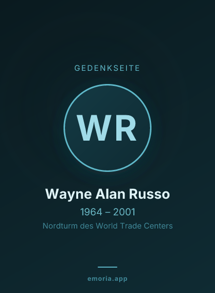 Gedenkportrait von Wayne Alan Russo