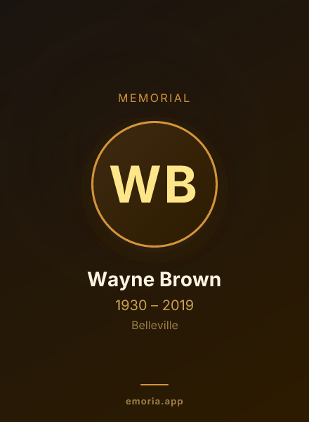 Memorial portrait of Wayne Brown