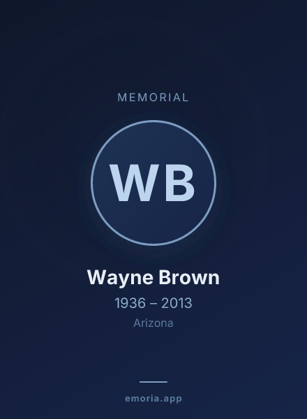 Memorial portrait of Wayne Brown