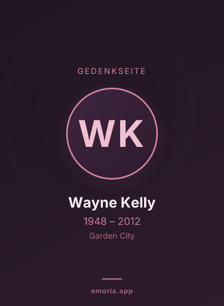 Gedenkportrait von Wayne Kelly