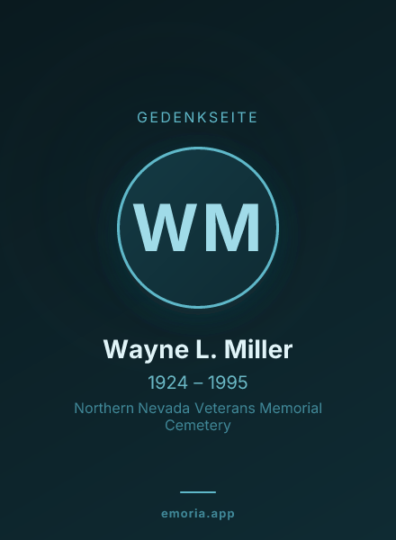 Gedenkportrait von Wayne L. Miller