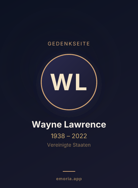 Gedenkportrait von Wayne Lawrence