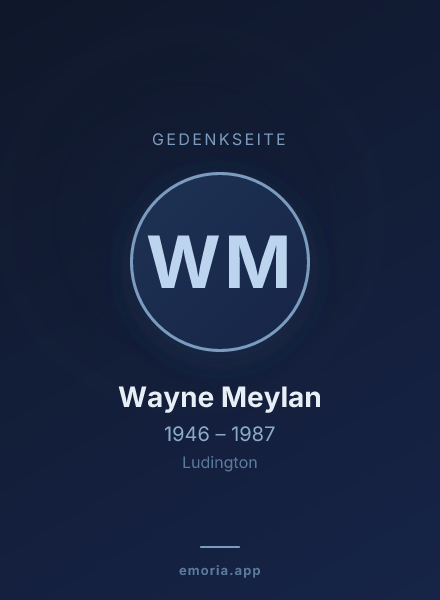 Gedenkportrait von Wayne Meylan