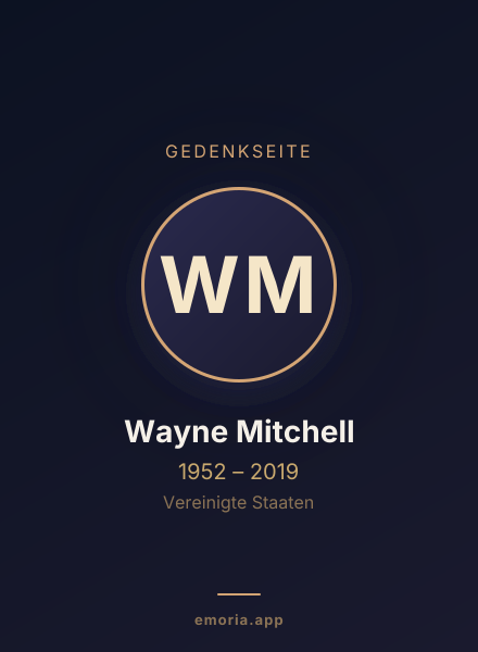 Gedenkportrait von Wayne Mitchell