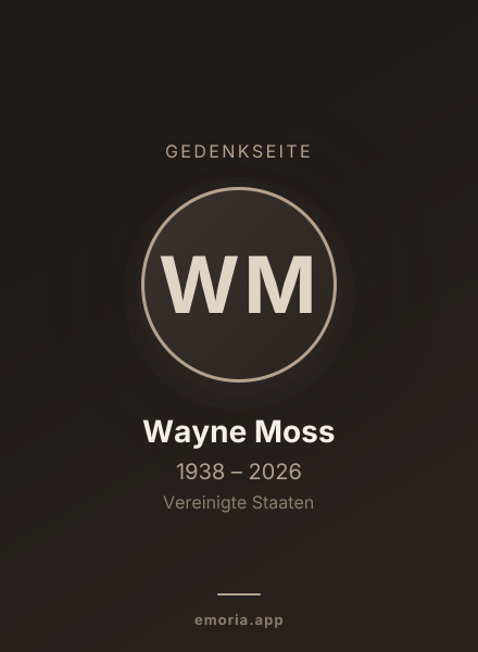 Gedenkportrait von Wayne Moss