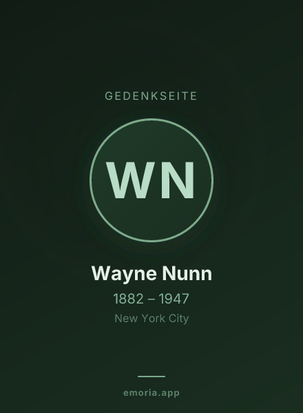 Gedenkportrait von Wayne Nunn