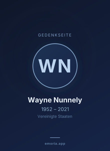 Gedenkportrait von Wayne Nunnely