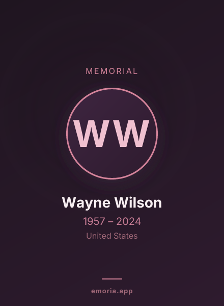 Memorial portrait of Wayne Wilson