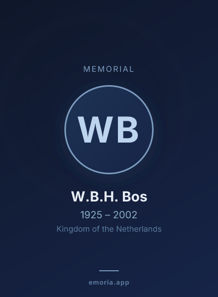 Memorial portrait of W.B.H. Bos