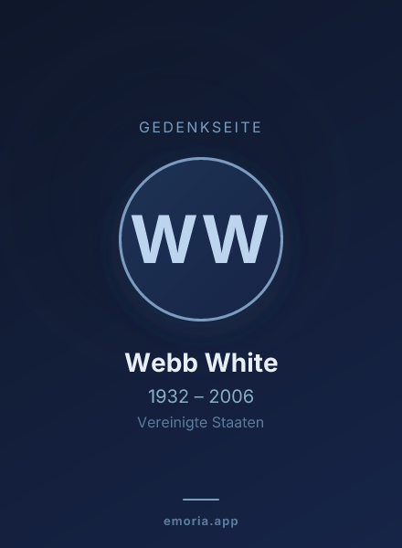 Gedenkportrait von Webb White