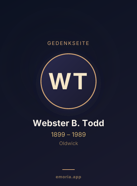 Gedenkportrait von Webster B. Todd