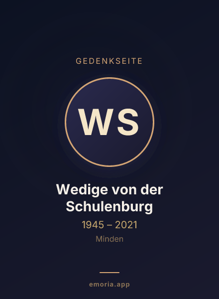 Gedenkportrait von Wedige von der Schulenburg