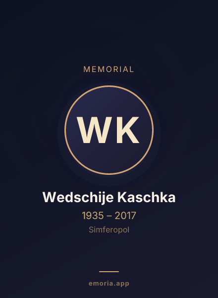 Memorial portrait of Wedschije Kaschka
