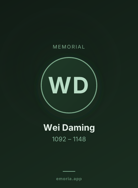 Memorial portrait of Wei Daming