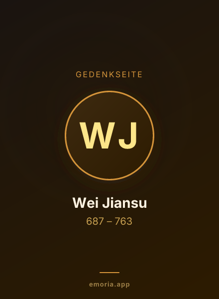 Gedenkportrait von Wei Jiansu