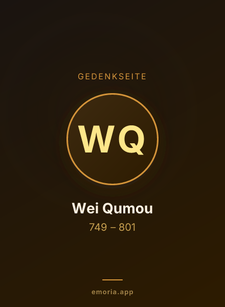 Gedenkportrait von Wei Qumou