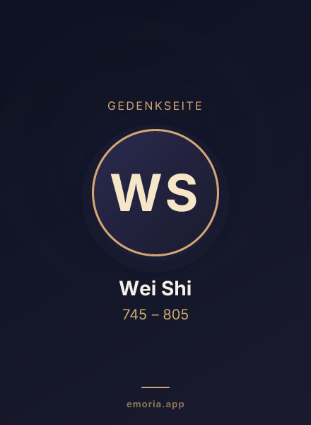 Gedenkportrait von Wei Shi