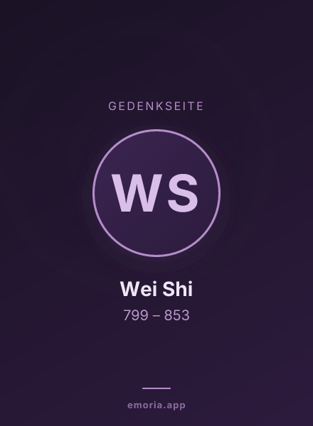 Gedenkportrait von Wei Shi