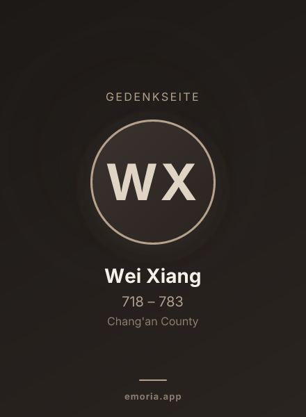 Gedenkportrait von Wei Xiang