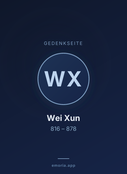Gedenkportrait von Wei Xun