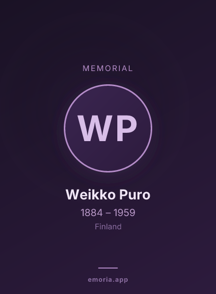 Memorial portrait of Weikko Puro