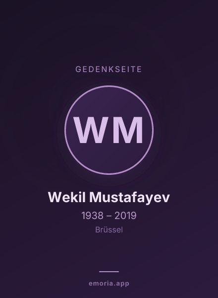 Gedenkportrait von Wekil Mustafayev