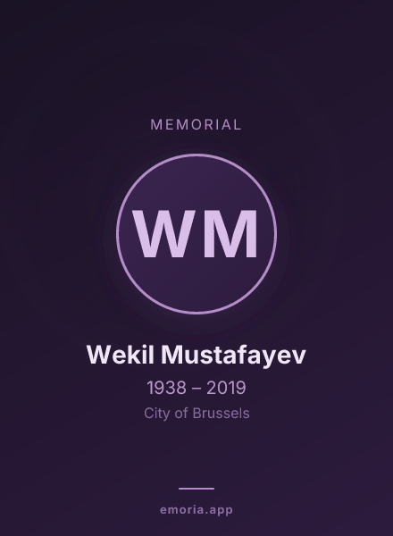 Memorial portrait of Wekil Mustafayev