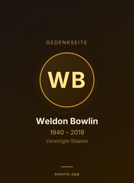 Gedenkportrait von Weldon Bowlin