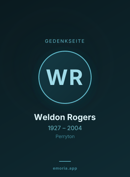 Gedenkportrait von Weldon Rogers