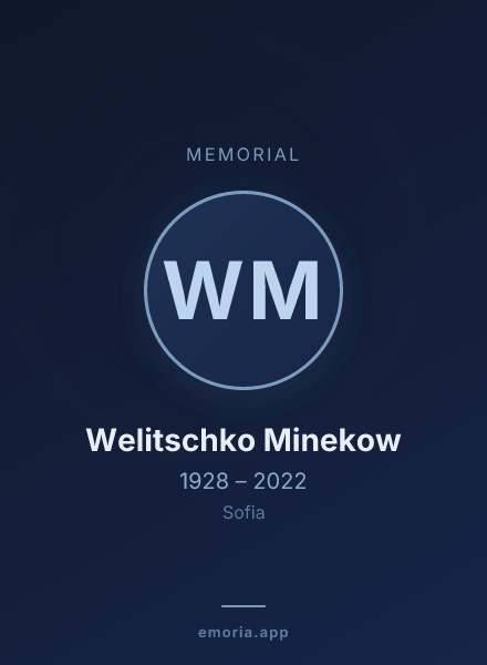Memorial portrait of Welitschko Minekow