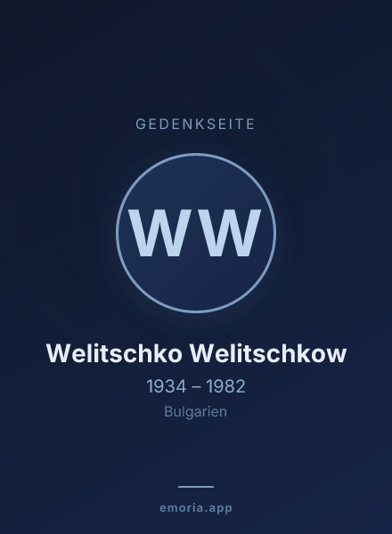 Gedenkportrait von Welitschko Welitschkow