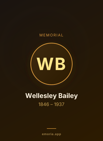 Memorial portrait of Wellesley Bailey